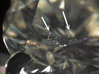 A diamond is laser drilled or not A diamond is laser drilled or not