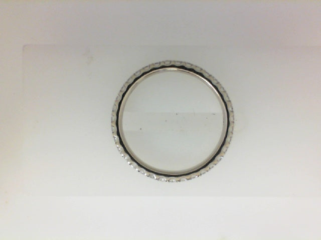 14k White Gold Prong Set 0.75ctw Round Diamond Wedding Band