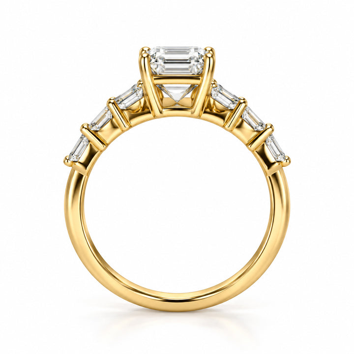 14k Yellow Gold Prong Set Lab Grown Diamond Engagement Ring 2.00 cttw