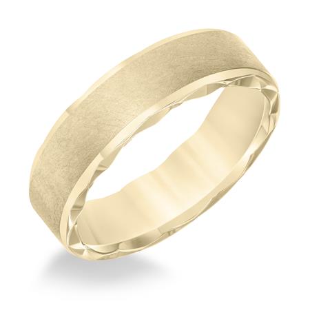 14k Yellow Gold Satin/Polished Wedding Band