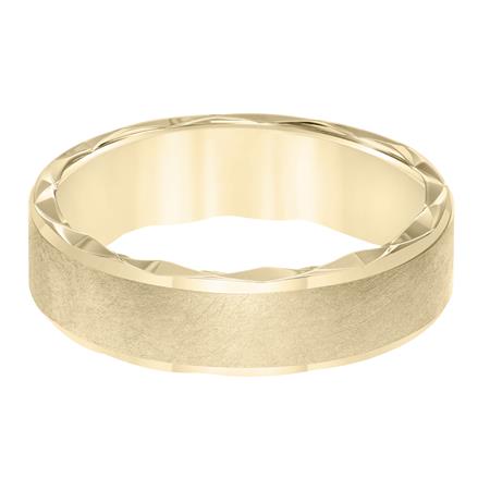 14k Yellow Gold Satin/Polished Wedding Band