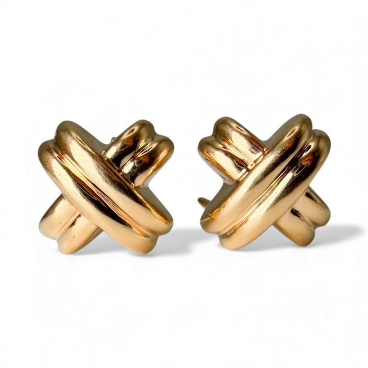 14k Yellow Gold Lever Back Estate Earrings