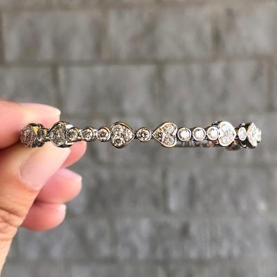18k White Gold Estate Diamonds Designer Bracelet