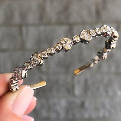 18k White Gold Estate Diamonds Designer Bracelet