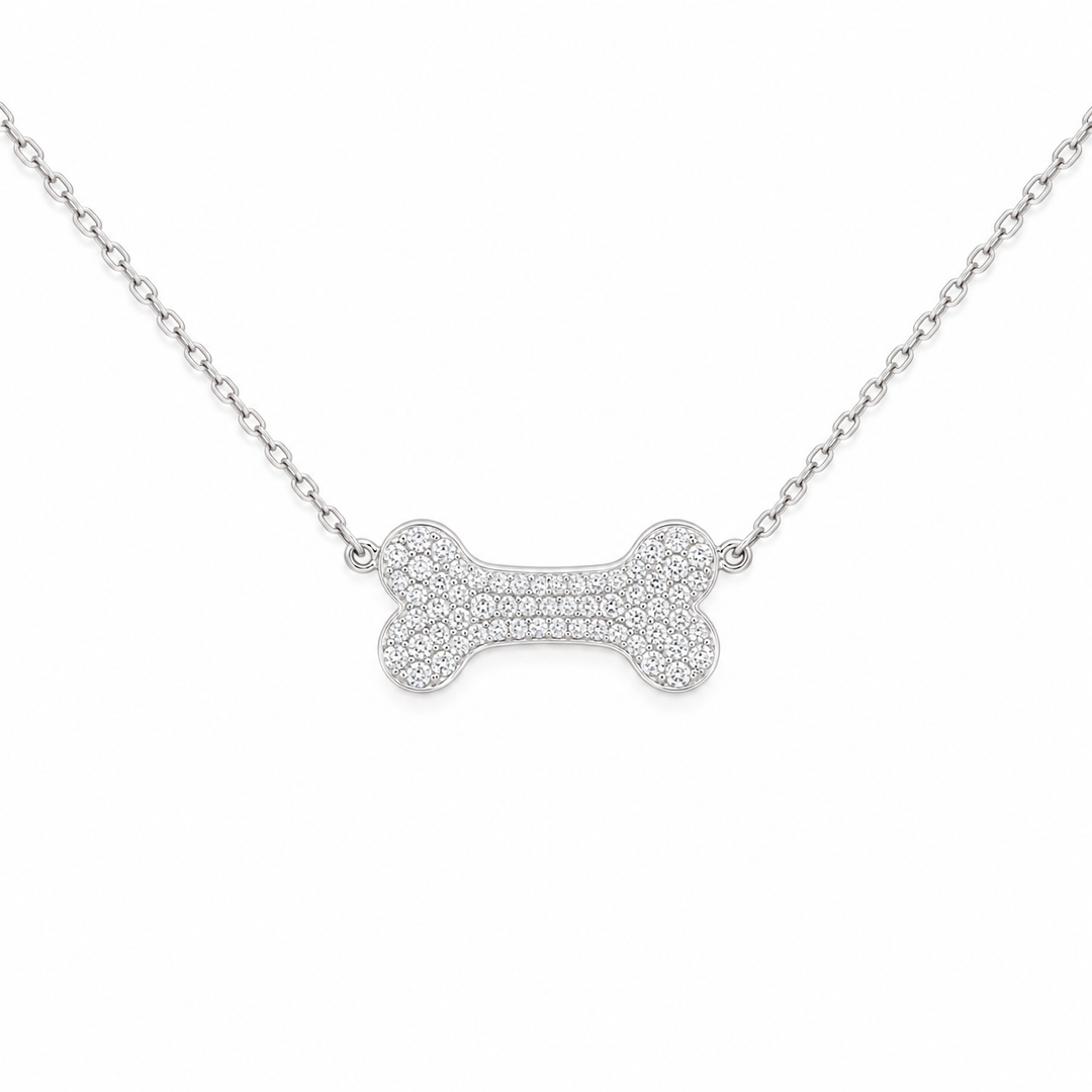 14k White Gold Diamond Necklace