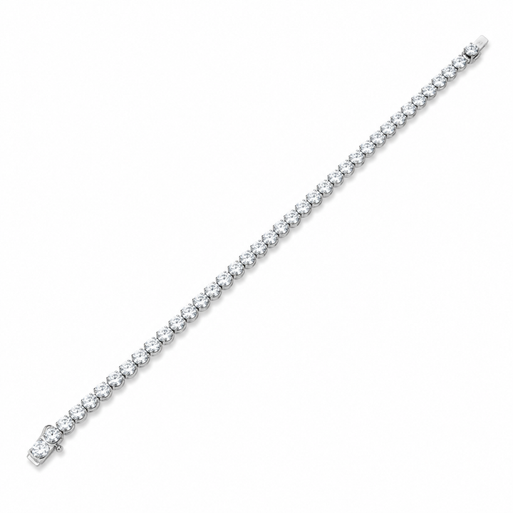 14k White Gold 5.20cttw Natural Diamond Tennis Bracelet