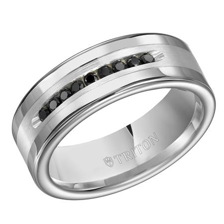 Tungsten Two Tone Wedding Band