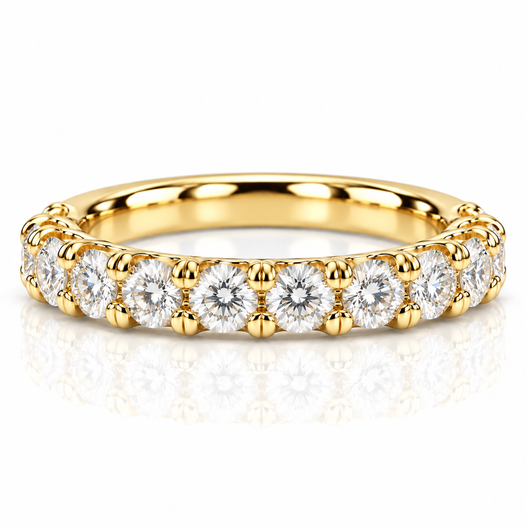 14k Yellow 0.50ctw Round Lab Grown Diamond Wedding Band