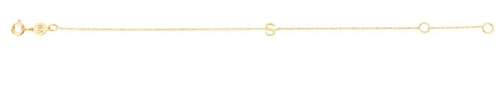 14k Yellow Gold Initial Bracelet