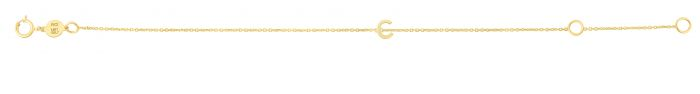 14k Yellow Gold Initial Bracelet