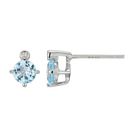 Sterling Silver White Stud Earrings