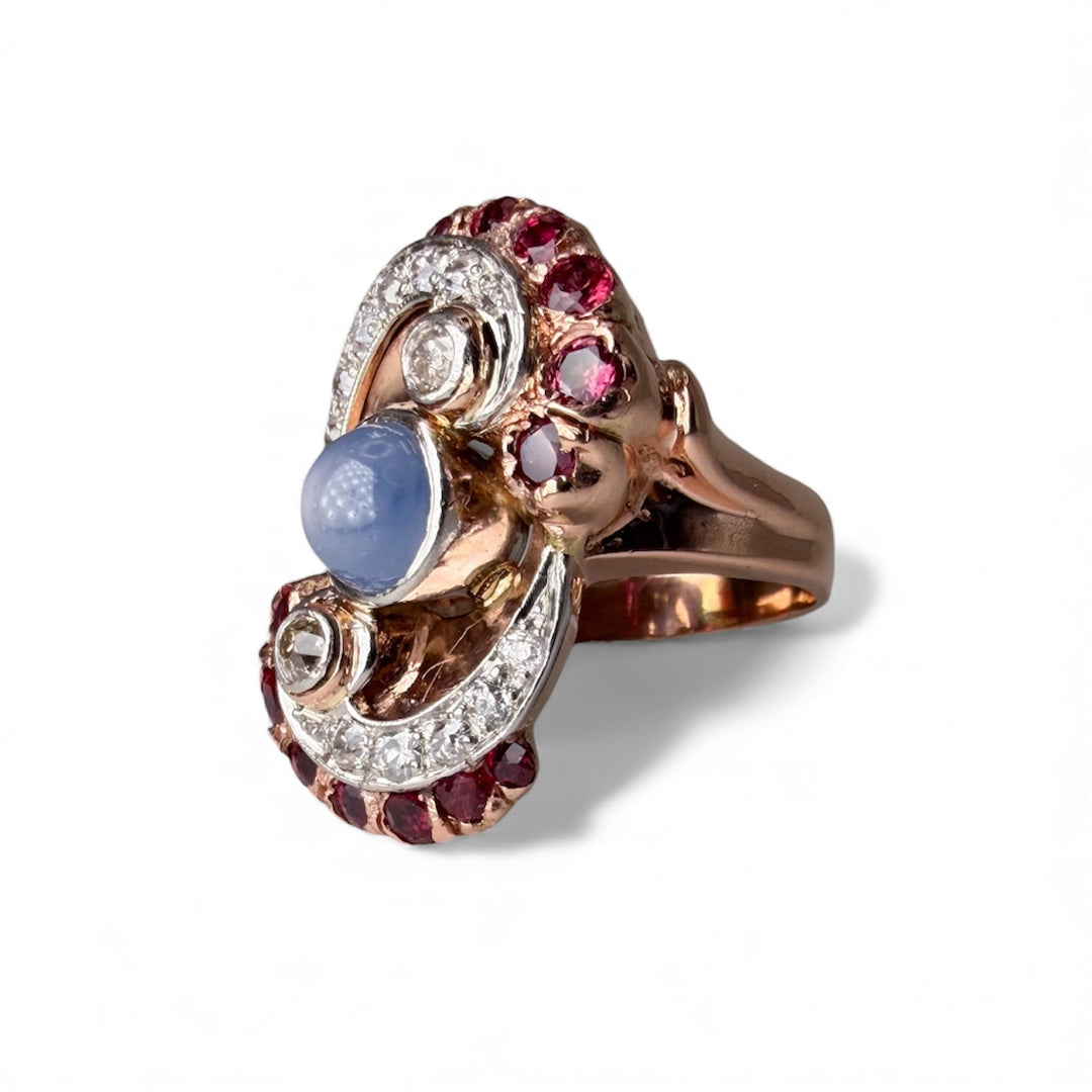 14k Rose Gold 1940's Estate Ring