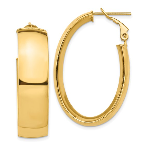 14k Yellow Gold Large Hoop Earrings