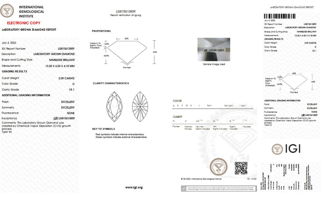 2.09ct D VS1 Oval Lab Grown Diamond