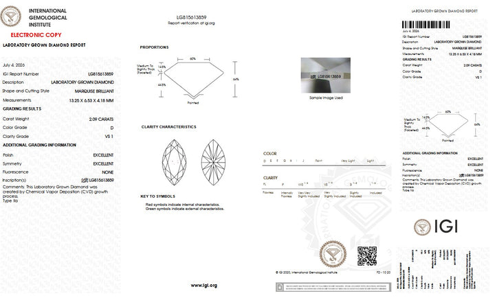 2.09ct D VS1 Oval Lab Grown Diamond