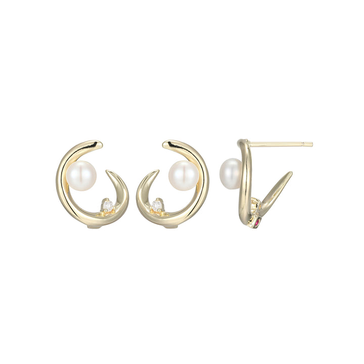 Sterling Silver Yellow Stud Earrings
