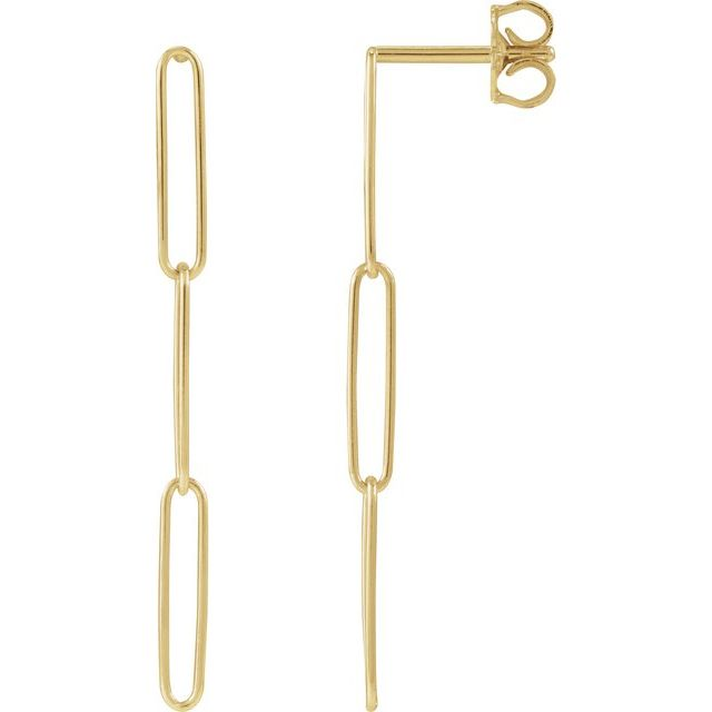 14k Yellow Gold Contemporary Earrings