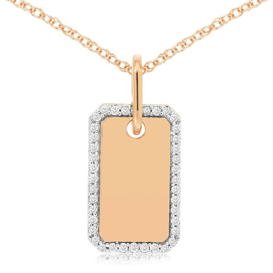 14k Yellow Gold Diamond Pendants