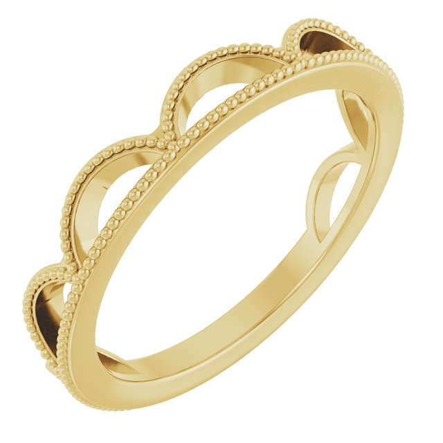 14k Yellow Gold Crown Band