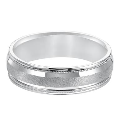 14k Yellow Gold step edge Wedding Band