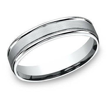 14k White Gold Wedding Band