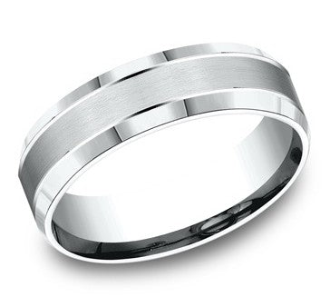 14k White Gold Wedding Band