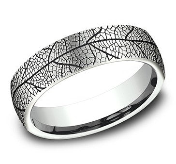 14k Leaf pattern Wedding Band