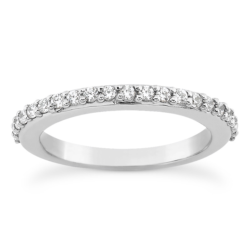 14k White Gold Eternity 1.00ctw Round Diamond Wedding Band