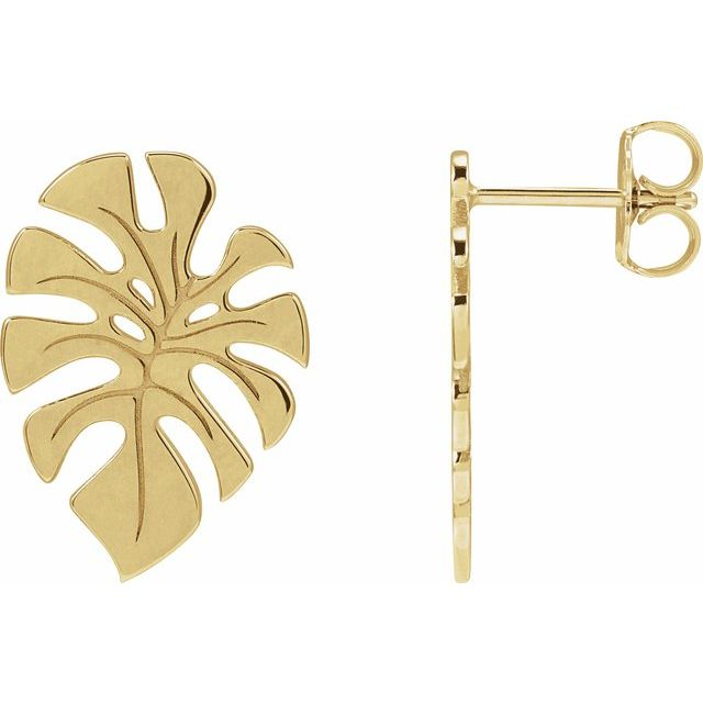 14k Yellow Gold Stud Earrings