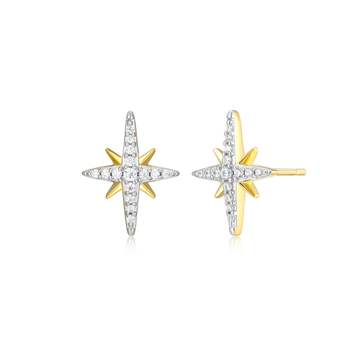 Sterling Silver Yellow Stud Earrings