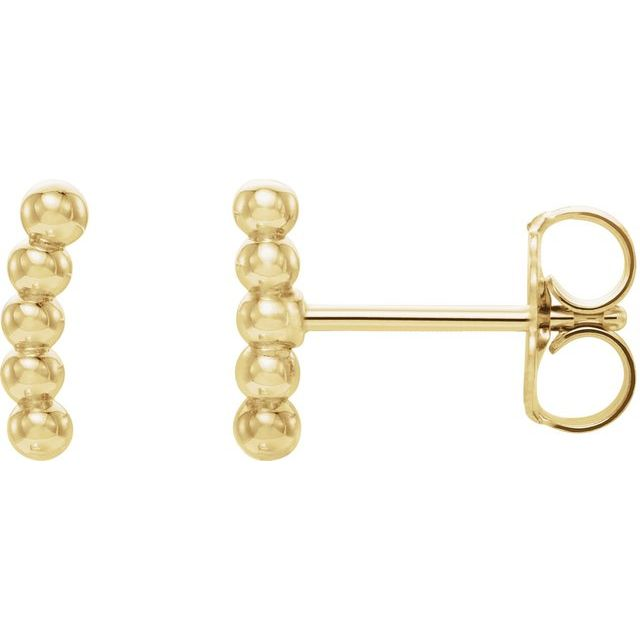 14k Yellow Gold Stud Earrings