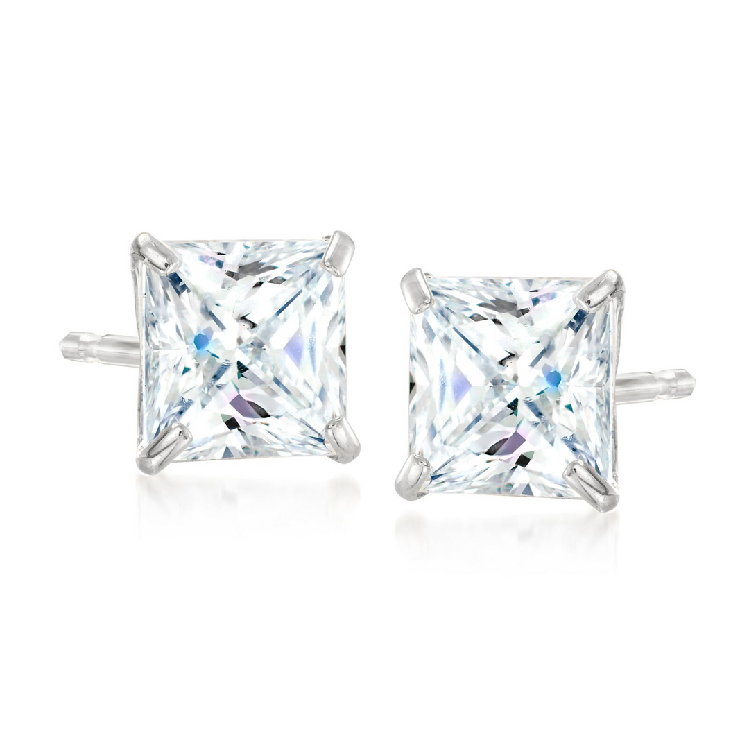 14k Stud Cubic Zirconias Earrings