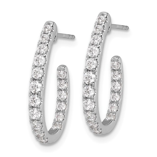 14k White Gold Lab Grown Diamond Earrings 1.00 cttw
