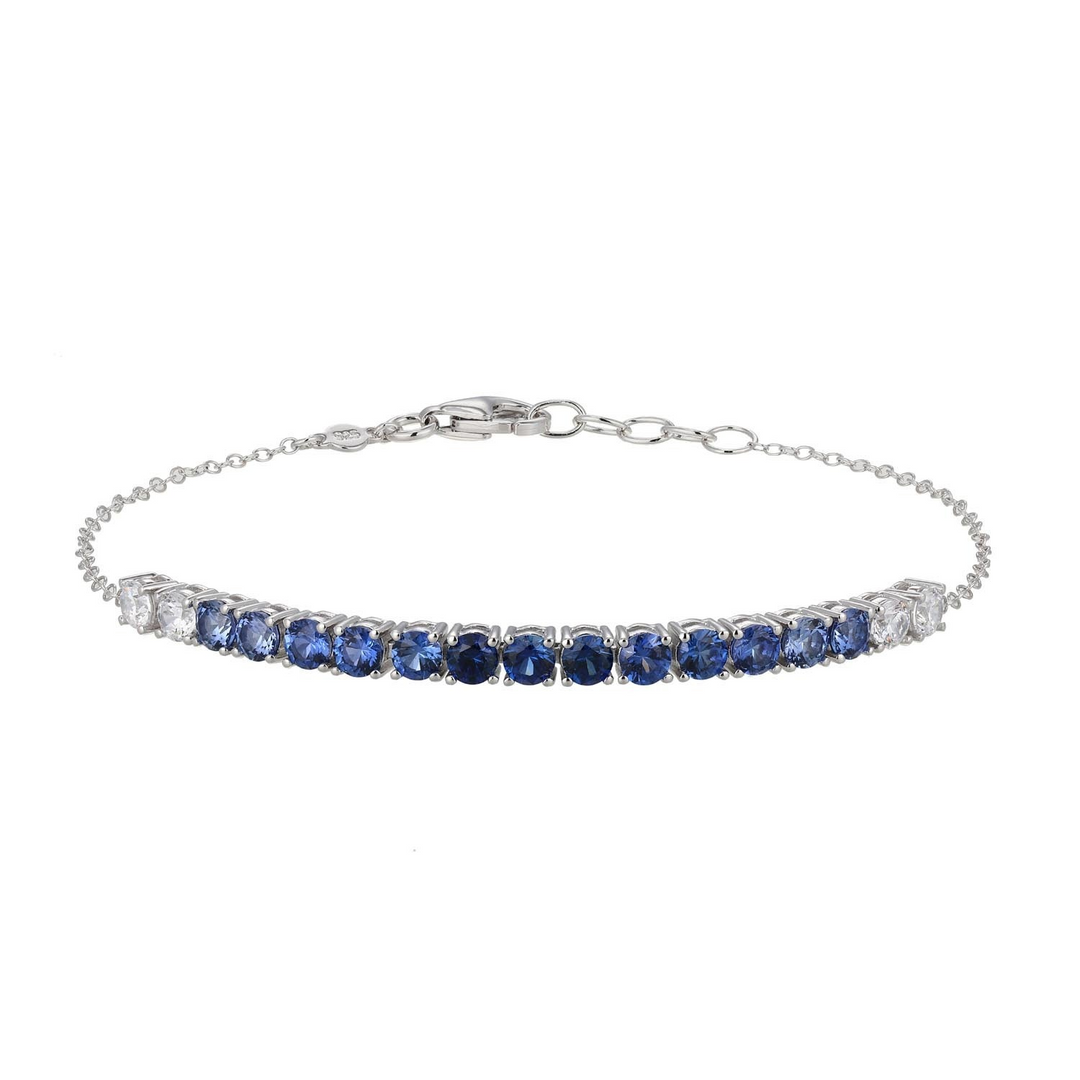 Sterling Silver Sapphire Ombre Bracelet