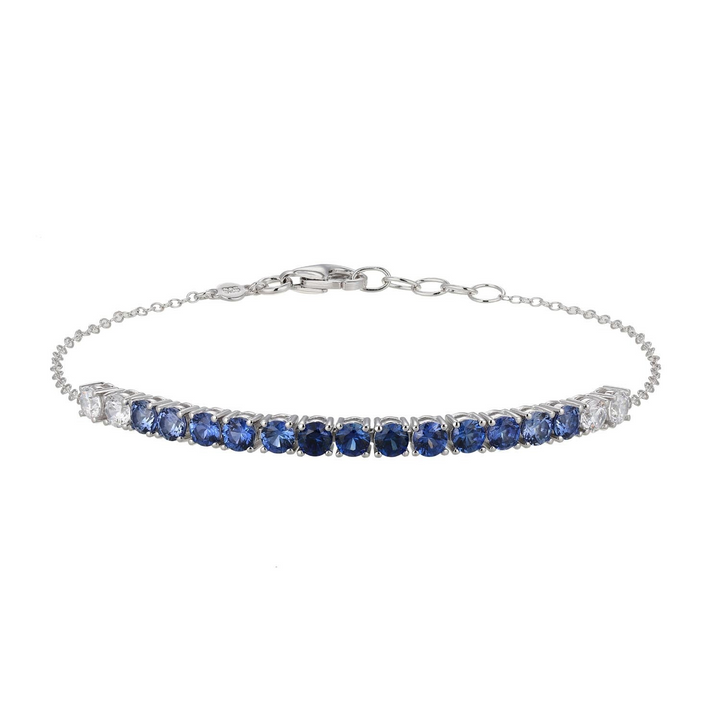 Sterling Silver Sapphire Ombre Bracelet