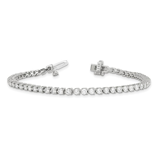 14k White Gold Lab Grown Diamond Bracelet 3.30 cttw