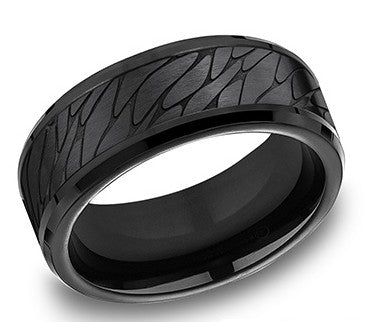 Titanium Pebble Wedding Band