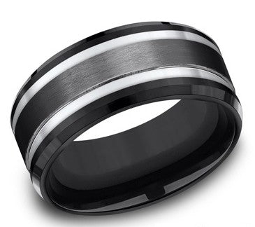 Titanium two tone Wedding Band