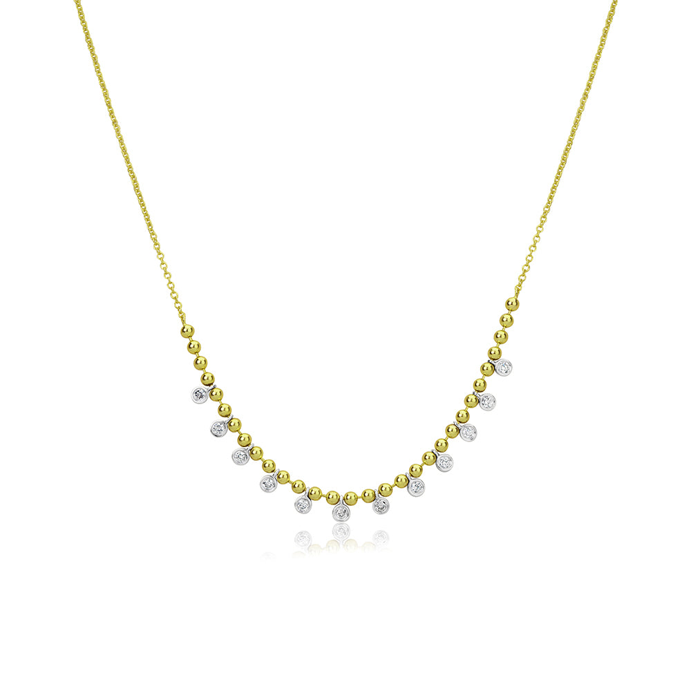 14k Yellow Gold Diamonds by the Yard Diamond Necklace