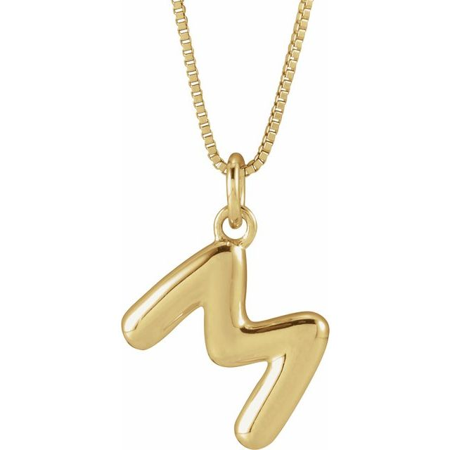 14k Yellow Gold Inital Charm