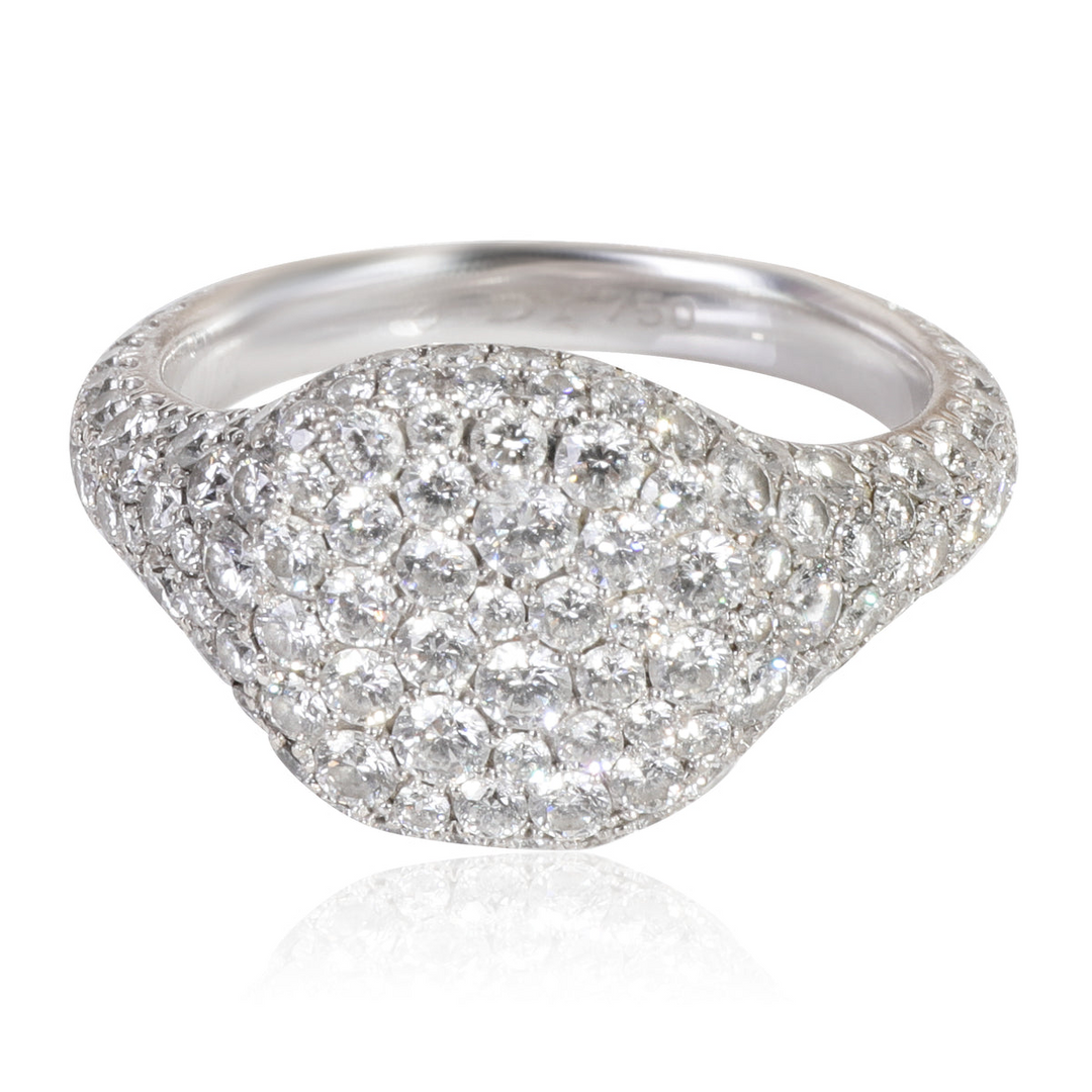 18k White Gold Estate Diamond Designer Ring