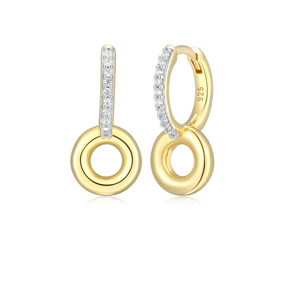 Sterling Silver Yellow Small Hoop Earrings