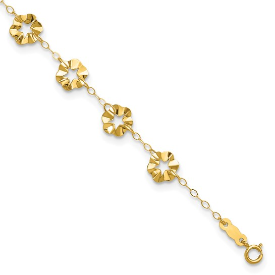14k Yellow Gold Ankle Bracelet