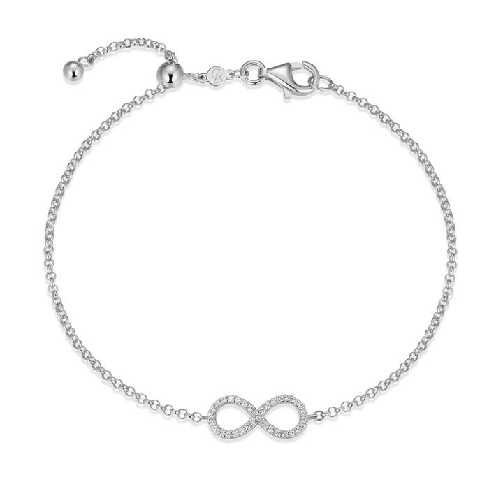 Sterling Silver White Cable Link Bracelet