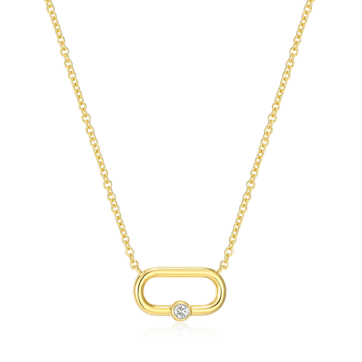 Sterling Silver Yellow Silver Necklace