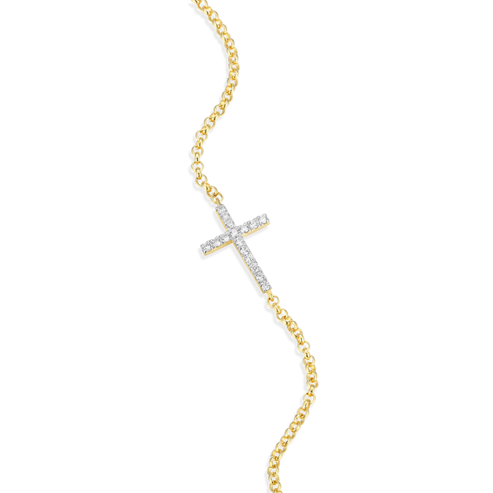 Sterling Silver Cross Bracelet