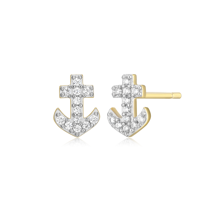 Sterling Silver Yellow Stud Earrings
