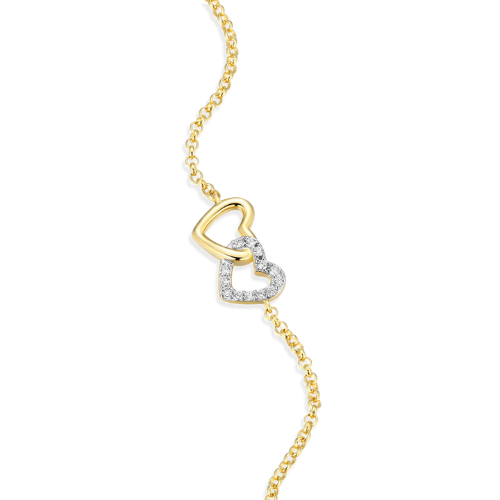 Sterling Silver Gold Plate Rolo Bracelet