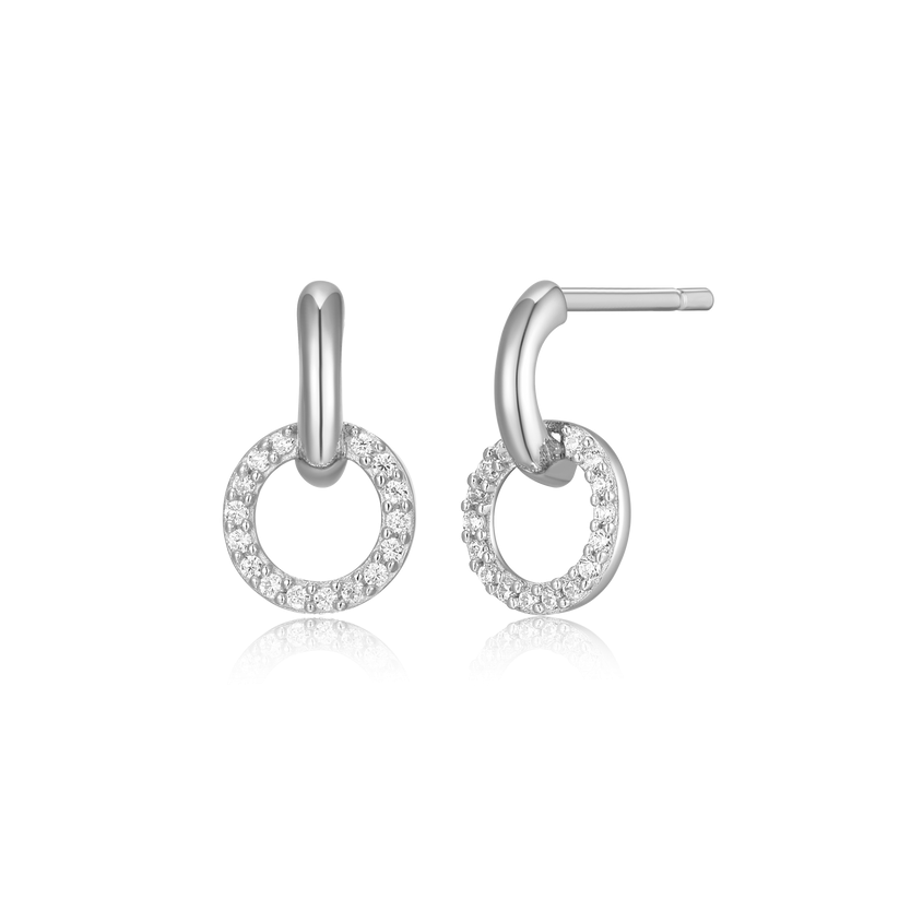 Sterling Silver White Stud Earrings