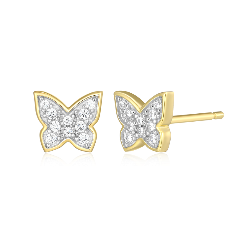 Sterling Silver Yellow Stud Earrings